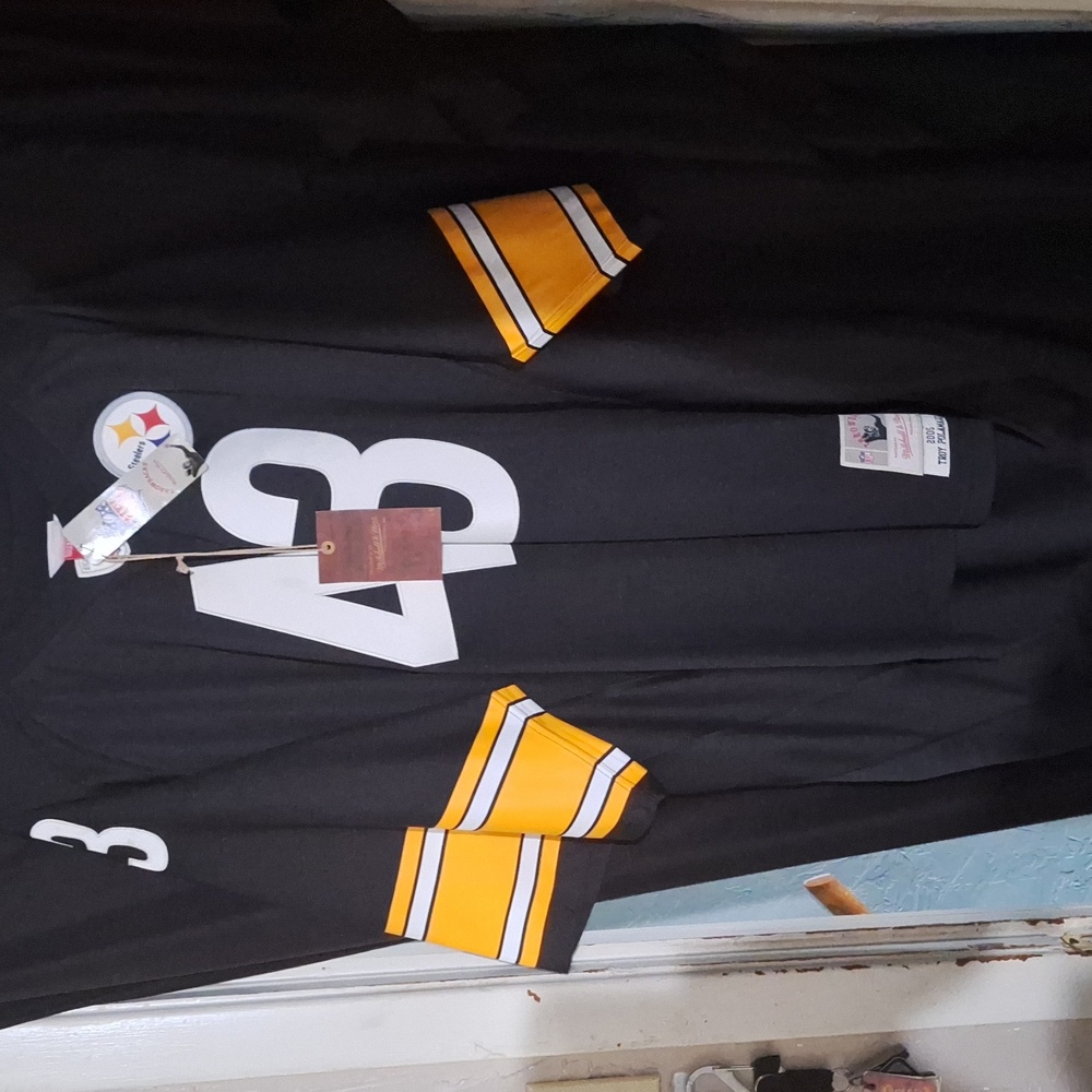 MITCHELL AND NESS TROY POLAMALU #43 PITTSBURGH STEELERS JERSEY